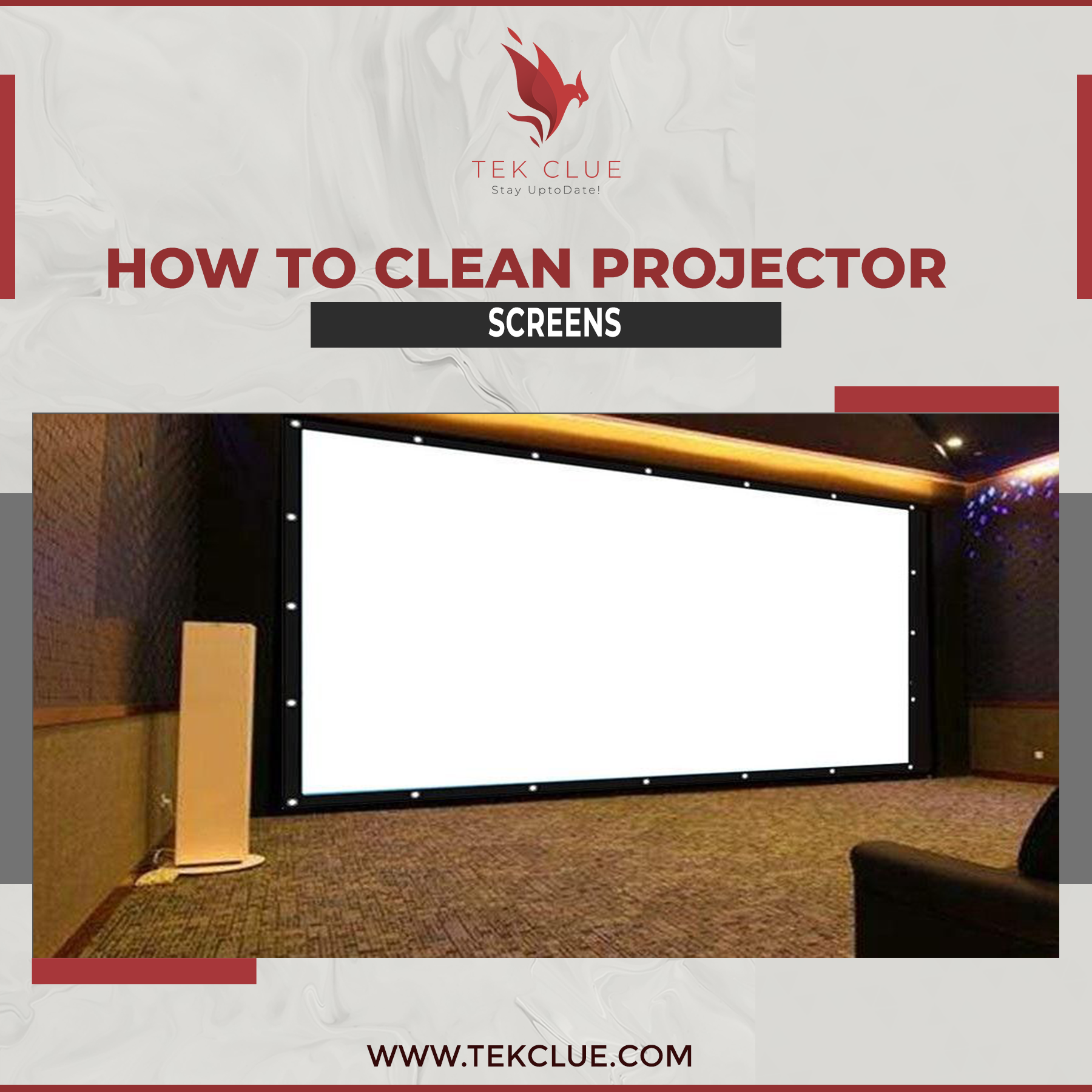 How to Clean a Projector Screen (Simple Steps to Follow) TekClue