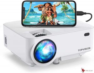 Mini Projector, Top vision 5500LUX Outdoor Movie Projector