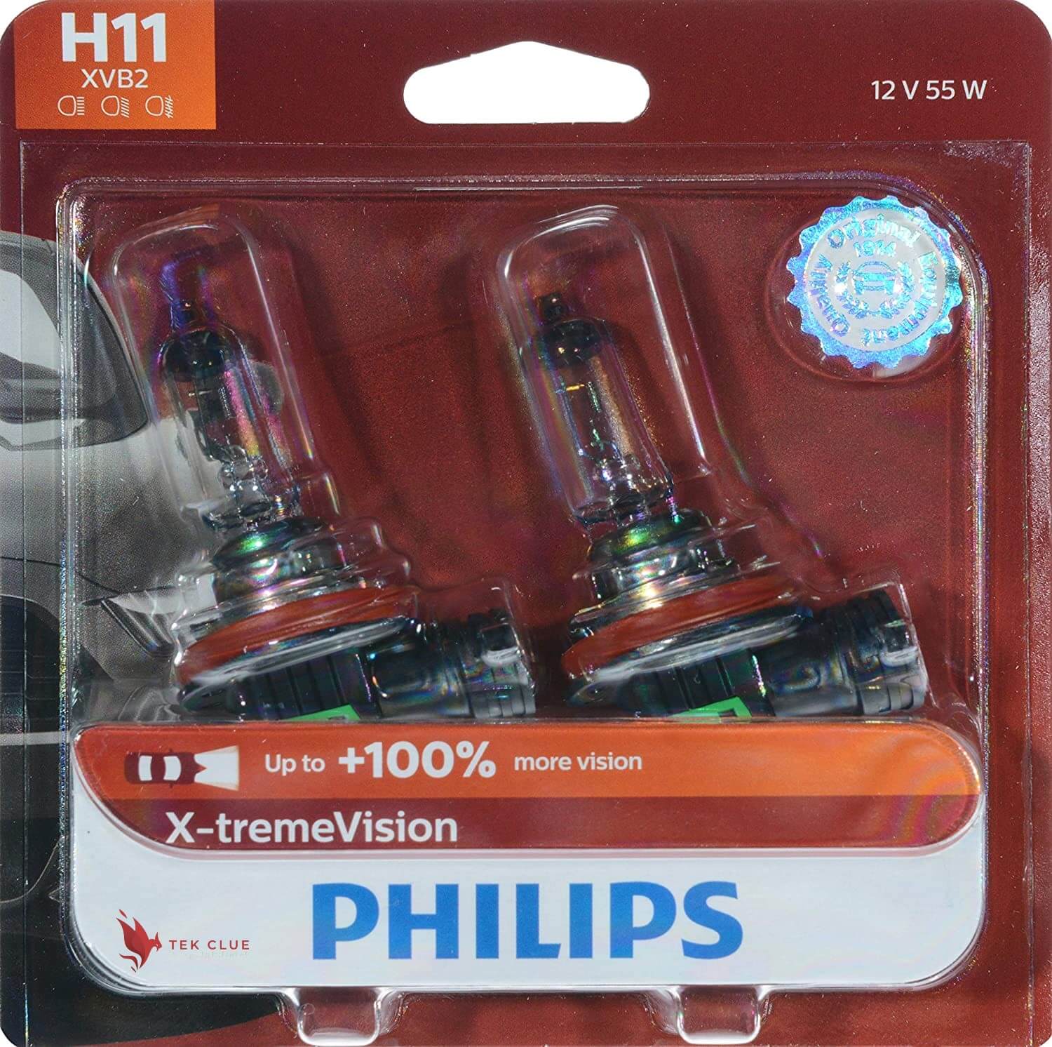 Philips Automotive Lighting H11 X-tremeVision Upgrade Headlight Bulb