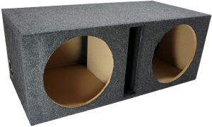 Car Audio Dual 12″ Vented Subwoofer Stereo Sub Box (Best Subwoofer Box for Deep Bass):