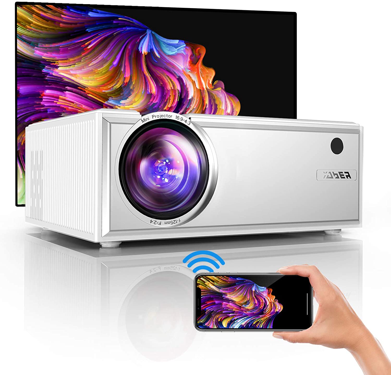 YABER Y61 WiFi Mini Projector (Best Budget Projector for Outdoor Movies in 2022)