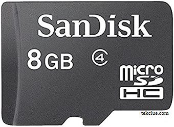 SanDisk microSDHC 8GB Memory Card